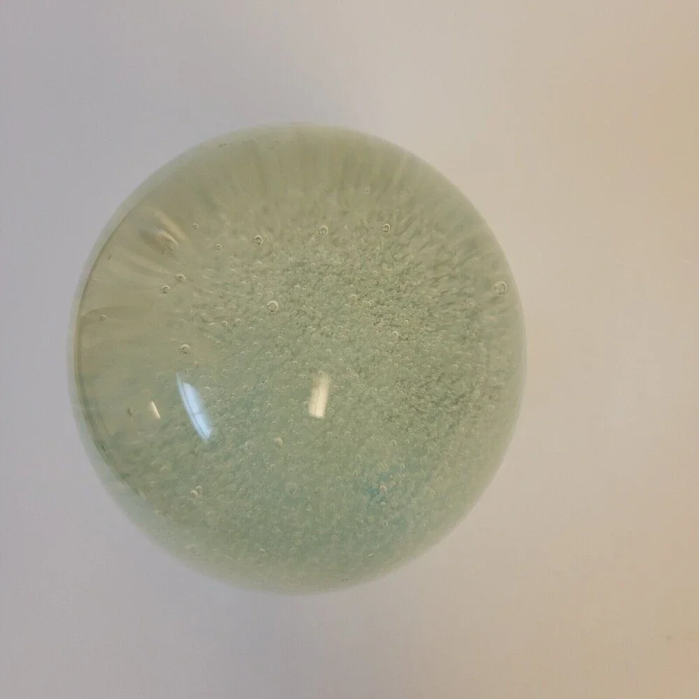 Vintage Paperweight Hand Blown Jellyfish Art Glass Paperweight
